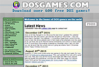 DOSGames.com website in later 2001