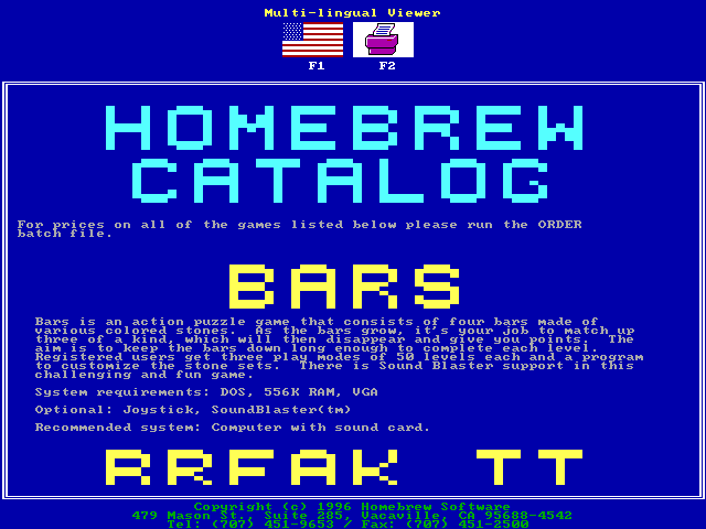 Homebrew Software catalog