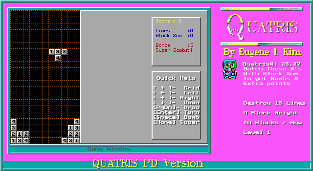 Quatris screenshot